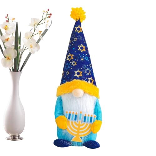 Generisch Hanukkah Gnomos sin Rostro, y Azul, Swedish Tomte Toys | Creative Decorative Good Luck Hanukkah Decorations for Home, Table, Shelf, Living Room, Holiday Display