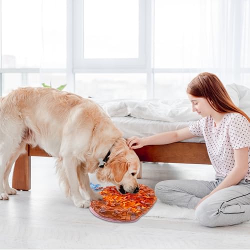 GmwyCzV Schnüffelteppich Hund, Waschbar Schnüffelmatte für Hunde, Robuste Futter Schnüffeln Fütterung Matte, Snuffle Mat for Dogs, für Langeweile und Stressabbau Ermutigt Hunde Langsam Fressen