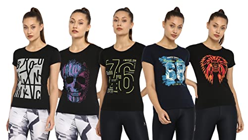 Image of Ap'pulse Women's Printed Short Sleeve Sport Tshirt Combo Pack