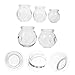 Gogogmee 5pcs Glass Cupping Thickened Chinese Cupping Cups for Home Massage Suction Vacuum Tool for Enhanced Blood Flow and Metabolism