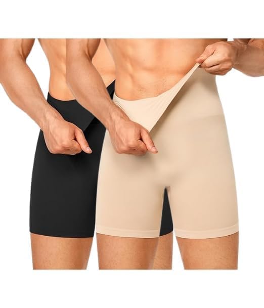 Men Tummy Control Shapewear Shorts High Waist Body Shaper for Men Compression Underwear Seamless Waist Trainer Thigh Slimmer Butt Lift Support Undershorts for Gym Office-picture-36