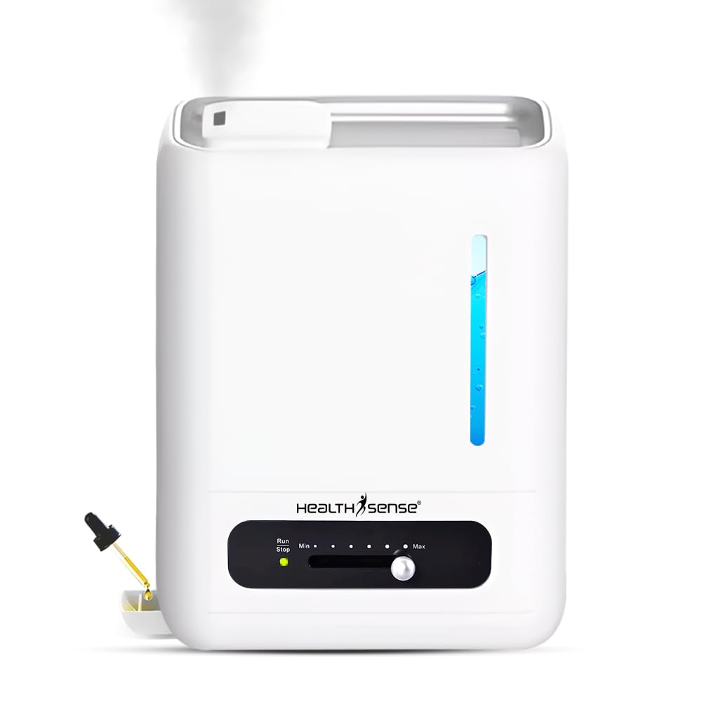 HealthSense Ultrasonic Humidifer For Room Mositure | Air Humidifier for Cold and Cough| Top Filling, 4 lts Capacity, Aromatherapy Tray, 360° Enhance Comfort for Home Baby & Plants | BPA Free -RH690 (B0D8V76P47) Amazon Price History, Amazon Price Tracker