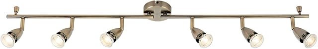 Saxby Amalfi 50W 6 Light Antique Brass Decorative Commercial Domestic Adjustable Spotlight Bar