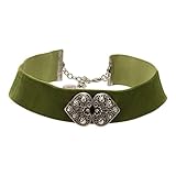 Wunderschöner Kropf Dirndlschmuck mit Samt-Band, Halskette von Hand gefertigt, Choker Dirndlkette hat angenehmes Tragegefühl