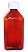Oval Plastic Bottles - 4oz, Amber, CR caps - 12 pcs