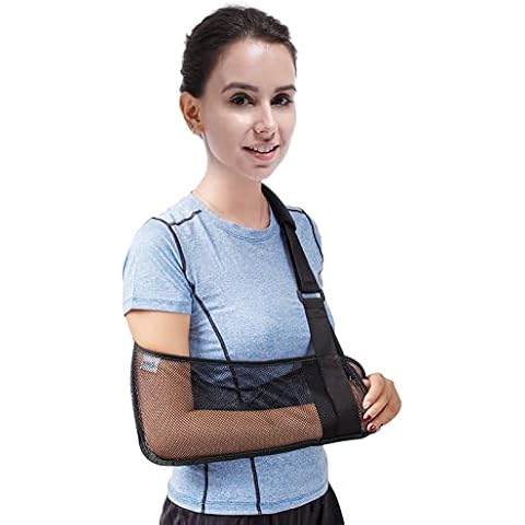 Arm Sling for Shoulder Injury Broken Arm Elbow Medical Grade Quality Mesh Arm Support Small for Men Women Injury Recovery Arm Immobilizer Unisex, 13"-16" Black Cover