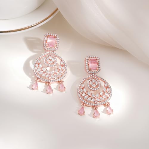 Image of Rubans Chandelier Earrings Traditional Festive Jewellery Gift for Women & Girls