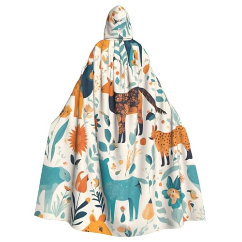 Cape à capuche motif floral animal mignon Yanglong cosplay Halloween