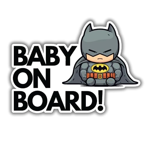 Image of Baby on Board Stickers | Kids in Car Pack of 2 Stickers (Bat Baby 02)