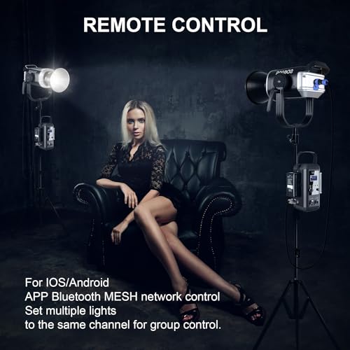 Image of GVM SD600S Led Video Light, 360Continuous Lighting with COB 600W 5600K Balanced Studio Light CRI97 Led Photography Lighting for Live Streaming, Film, Studio Photography, YouTube Video Shooting