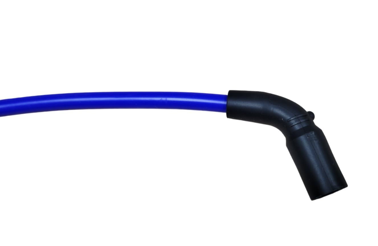 Blue 10mm Spark Plug Wires Silicone Compatible with Harley Davidson Softail 2018+ FX FXST 2024+ Road King/Street Glide M8 Milwaukee 8, TONS-18M8FXFL-BL-10MM