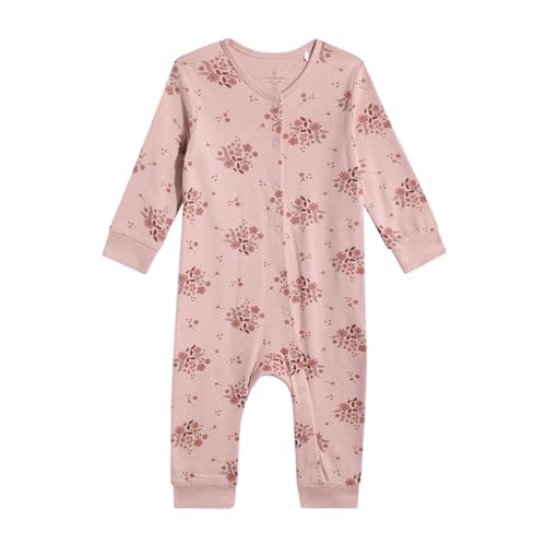Image of Mothercare Baby Romper Sleepsuit Autumn Print Full Sleeve Pink