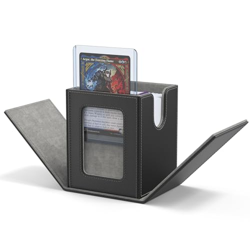 ZLCA MTG - Caja de almacenamiento con ventana Magic Commander,