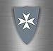 Adesivi Ordine di Malta templare con la Bandiera A crociate Templar Crusader