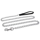 6 Feet Stainless Steel Dog Chain Leash for Large Dogs, Heavy Duty Chew Proof Dog Leads for Training...