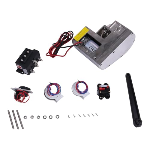 HOLDWELL 12V 900W Horizontal Boat Anchor Windlass Kit 5/16 Inch HT G4 Chain 550lbs Maximum Limit Working Load 1650lbs Maximum Limit Pulling Power Compatible with Atlantic 900 Series