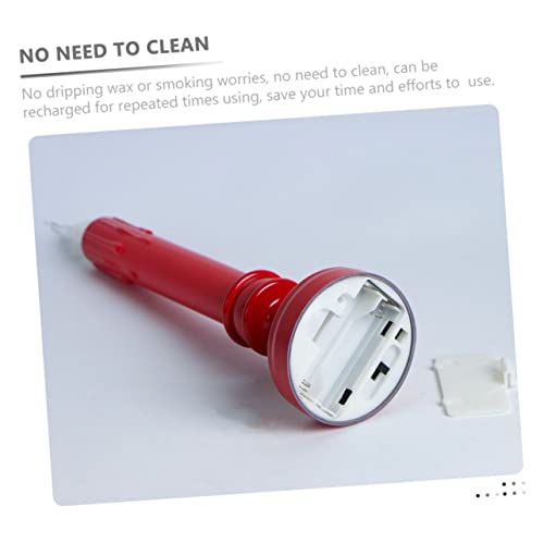 ABOOFAN 1 par de luzes de LED quentes falsas decoração castiçal adoração para suprimentos de cônica,