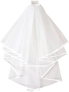 Double-layered Tulle Veil For Short Wedding Veil For Bachelorette Parties With Trim And Comb Teeth