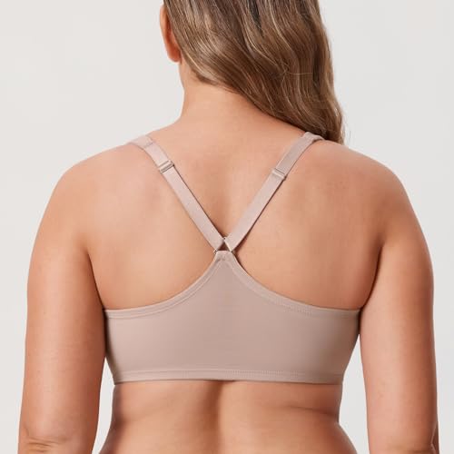Image of DELIMIRA Women's Front Closure Racerback Plus Size Bra