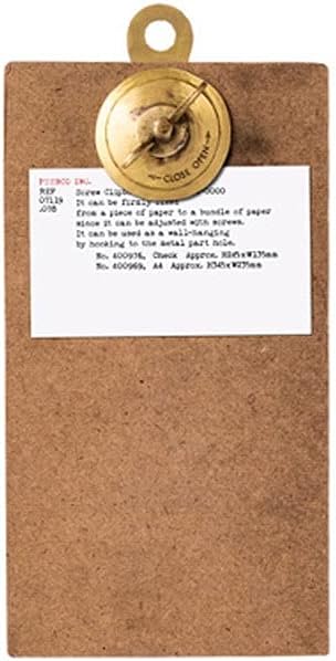 ファイルラック ライティングボードクリップファイルペーパークリップボードライティングボードメニュークリップレトロゴールデンネジA4木