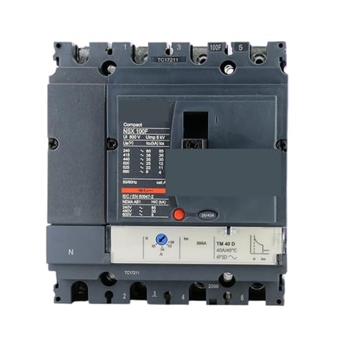 Disjoncteur boîtier plastique NSX100F 4P 40A 36KA protection de distribution
