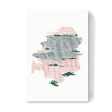 artboxONE Leinwand 90x60 cm Abstrakt Silver Lining von 