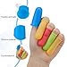 24 Pcs Silicone Hot Glue Finger Caps Finger Protector 3 Sizes Rubber Fingers Covers Anti-Slip Crochet Finger Guard Reusable Finger Protector Sleeve Tips Guard for Sewing Sorting Paper Ironing