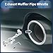 INFINAUTO Turbo Sound Muffler Pipe Whistle, Rear Tailpipe L Car Motorcycle Roar Maker Aluminum Silver Tone, 1 Set