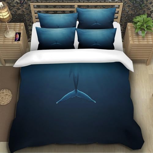 Housse de couette microfibre hypoallergénique lit double imprimé 3D rouge - 5