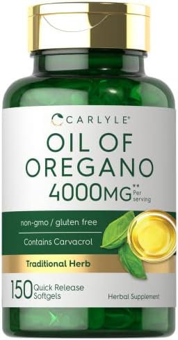 Carlyle Oregano Oil | Max Potency | 150 Softgel Capsules | Non-GMO and Gluten Free Formula | Contains Carvacrol | Traditional Herb Extract Supplement