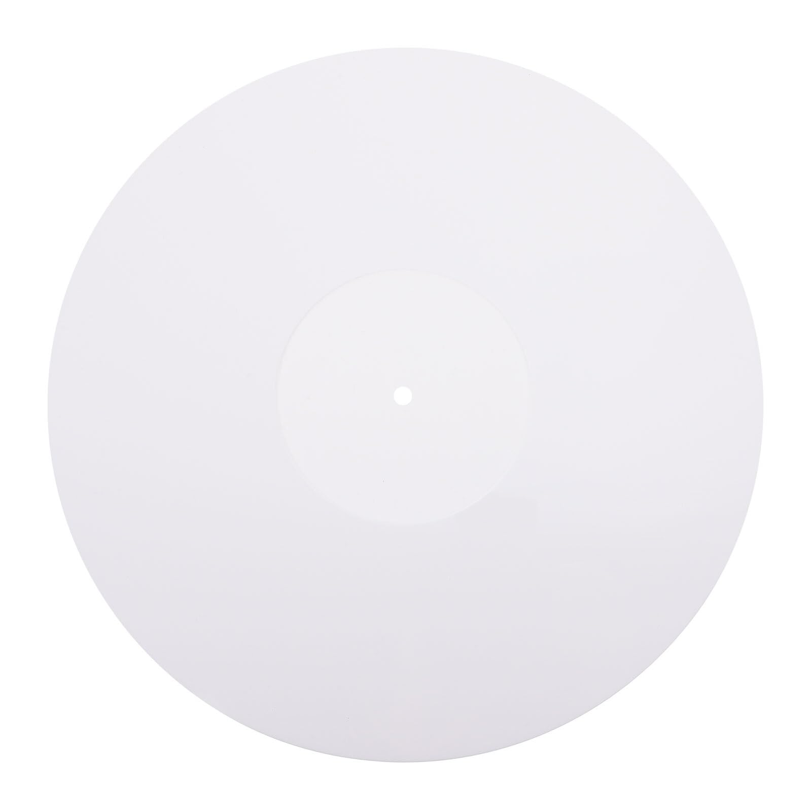 Tappetino Acrilico per Giradischi Protezione Disco in Vinile Bianco Antistatico Resistente e Facile da Usare