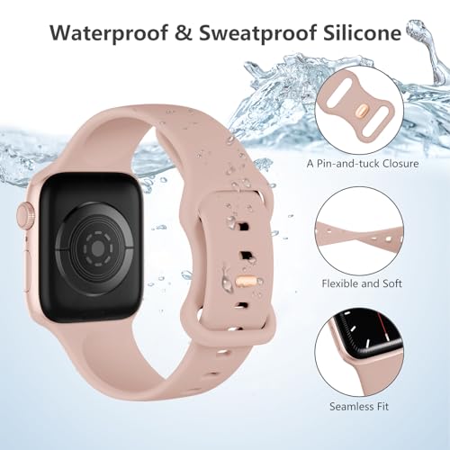 Lenrao Sport Band Compatible with Apple Watch Bands for Men 44mm 45mm 46mm 42mm 49mm,Silicone Adjustable Waterproof Strap Replacement for iWatch Bands/Series 11/10/9/8/7/6/5/4/3/2/1 SE 3 Ultra - image 2