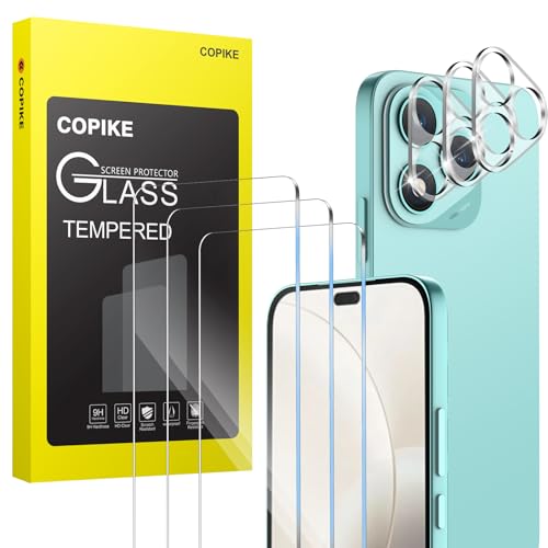 COPIKE Protector Pantalla para Honor 400 Lite, 3 x Cristal Templado y 3 x Protector de Lente Cámara, Dureza 9H Resistente a Arañazos sin Burbujas de Aire
