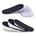 SAUDEfoot 1 paire de semelles de talon d'augmentation de la hauteur en GEL, inserts de soulève-chaussures invisibles, absorption des chocs, hauteur 1 cm 2 cm 3 cm (L pour homme, hauteur: 1 cm, noir)