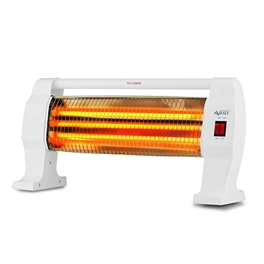 AVANT AV7552 - Estufa Eléctrica De Cuarzo con 3 Niveles De Potencia 400w, 800w Y 1200w, 3 Barras De Suelo, Interruptor Antivuelco Y Protección Térmica. Color Gris.