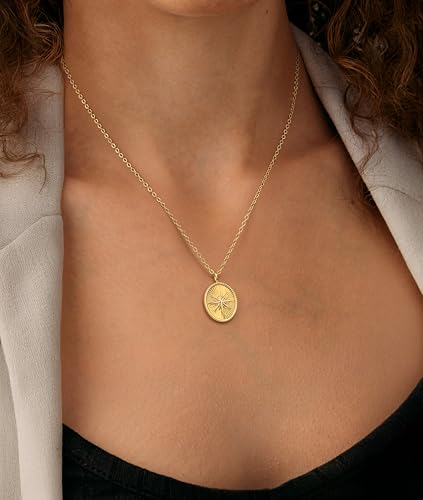 14K Gold Necklace for Women Gold Pendant Necklaces for Women Trendy Lightweight and Minimalist Look Womens Dainty Elegant Necklaces Pendant3