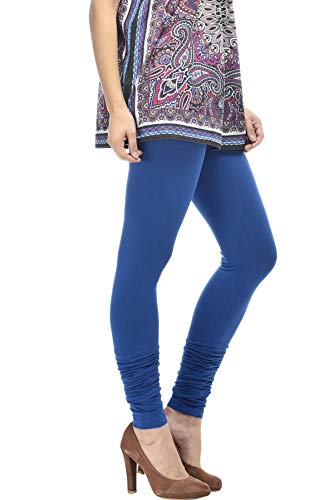 Image of Frenchtrendz Women's Cotton Spandex Stretchable Mid Rise Slim Fit Churidar Leggings Pull On