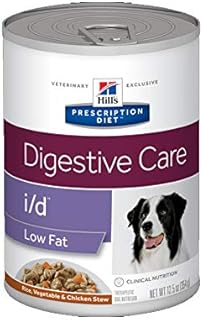 Hills Prescription Diet Canine i/d Low Fat Chicken & Veg Stew Wet Dog Food 12 x 354g Tins