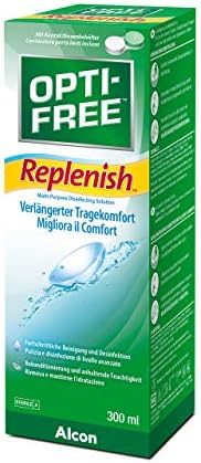 Opti-Free Replenish Kontaktlinsen-Pflegemittel | 1 x 300 ml | Reinigung, Pflege und Desinfektion von weichen Kontaktlinsen mit TearGlyde Technologie für kontinuierliche Feuchtigkei