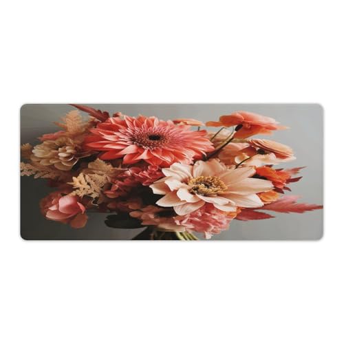 Tapis de bureau grand tapis de souris bouquet de fleurs protection bureau gamer