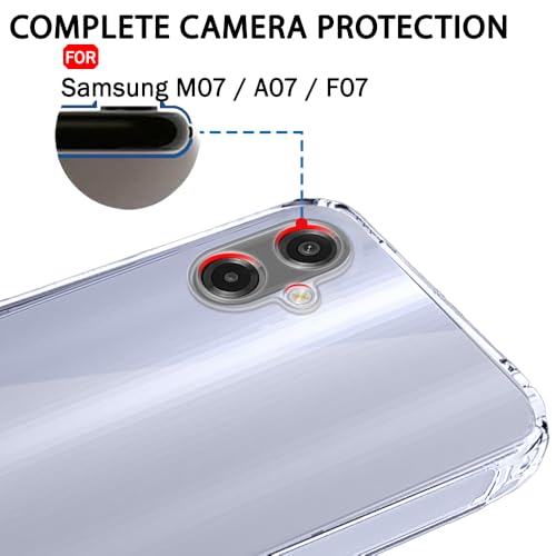Image of TheGiftKart Back Cover Soft Case for Samsung Galaxy M07 / F07 | Best Camera Protection | Inbuilt Dust Plugs & Anti-Slip Grip | Ultra Clear Slim Cover Case for Samsung M07 / F07 (Silicone, Transparent)