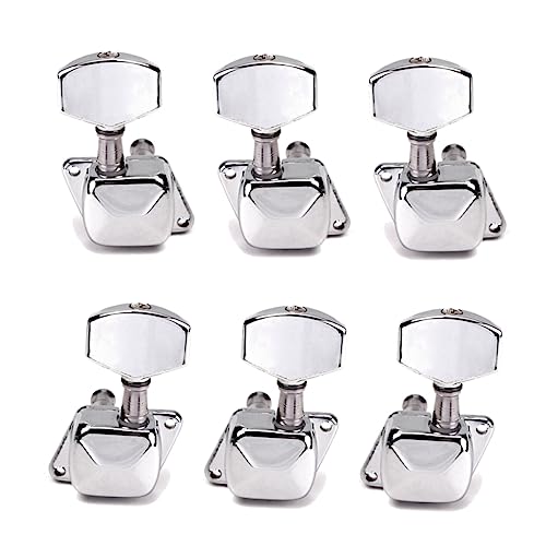 BESPORTBLE 6Pcs Semi Closed Locking Guitar Tuning Pegs Lr Machine Heads for Acoustic and Electric Guitars Durable Keys for Enhanced String Finish
