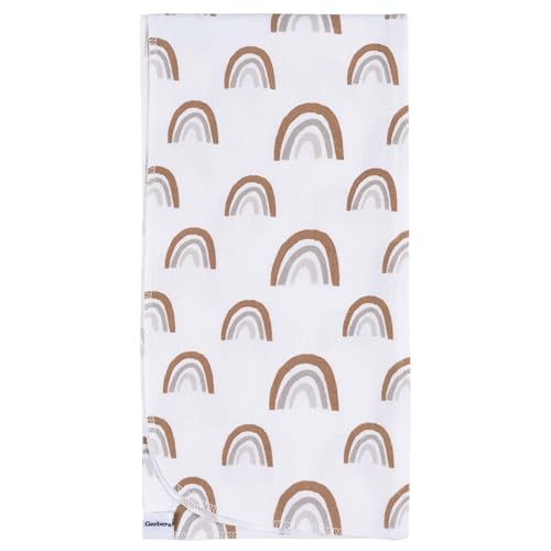 Image of Gerber Unisex Baby 100% Cotton Flannel Receiving Blankets 30x30 Inches (Pack of 16), Boho Rainbow, One Size
