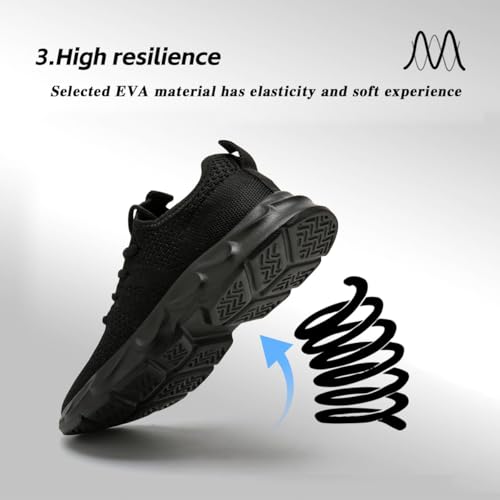 Mens Running Shoes Sneakers Tennis Non Slip Walking Gym Workout Athletic Slip On Casual Lightweight Breathable Mesh Fashion4