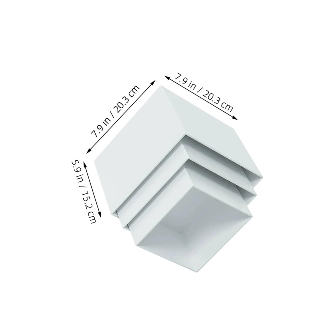 Ciieeo Alzate da Tavolo in Plastica Bianco 6 Pezzi Cubo Multifunzionale per Dessert e Pasticceria per Matrimoni e Feste