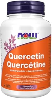 NOW Quercetin with Bromelain Veg Capsules, 120 Count