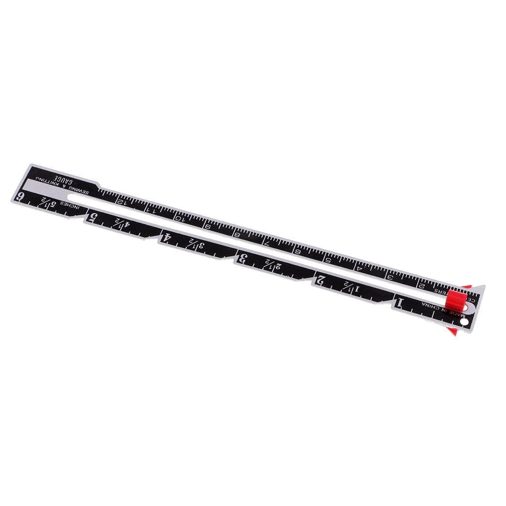Metal Sewing Gauge with Slider Me uring Gauge buttonholes Me Urement Seam Quilting Ruler | 1 Piece Sewing Measuring Gauge-image-2