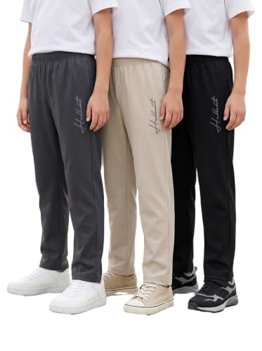 Image of HELLCAT Boys Track Pants Casual & Activewear | Regular Fit Mid Rise Jogger with Elasticated Waistband, Ribbed Cuffs & 2 Pockets | Cotton Blend