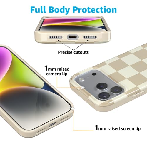 Casely iPhone 17 Pro Max Case | Fit Check | Neutral Checkerboard | Compatible with MagSafe | Classic Ultra Slim Design by Casely - Image 2