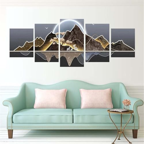 Kit diamond painting adultes paysage broderie diamant point de croix loisirs créatifs salon
